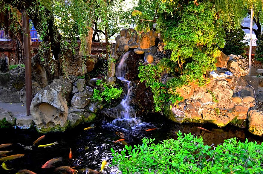 pond koi waterfall nature garden park fresh zen ornamental 1 pond koi waterfall nature garden park fresh zen ornamental 1