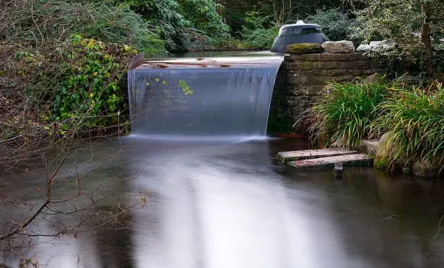 waterfall flow pond japanese garden water waters garden bach