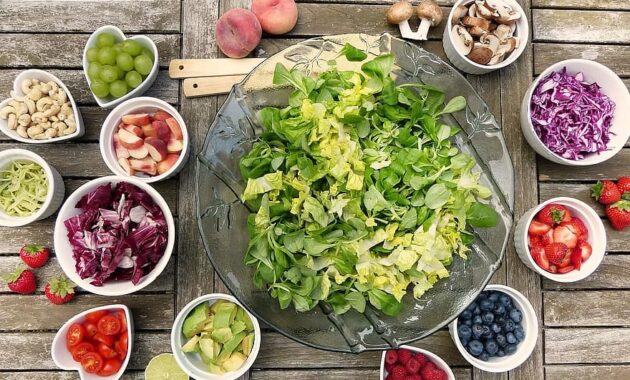 salad fruits berries healthy vitamins fresh food vegetarian eat