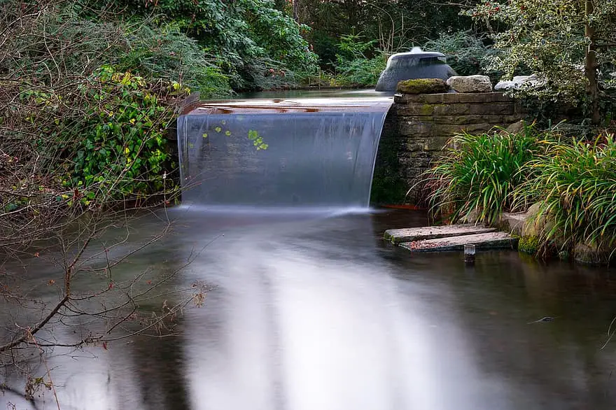 waterfall flow pond japanese garden water waters garden bach