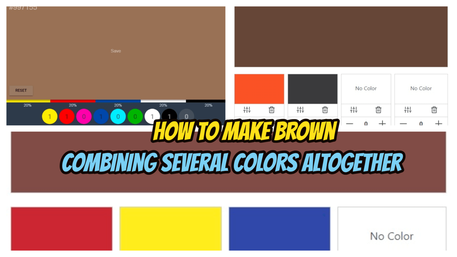 How to Make Brown Paint by Combining Several Colors Altogether [Details]