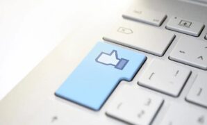 facebook like keyboard enter button laptop computer digital social media input