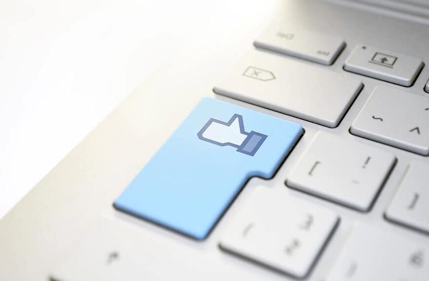 facebook like keyboard enter button laptop computer digital social media input