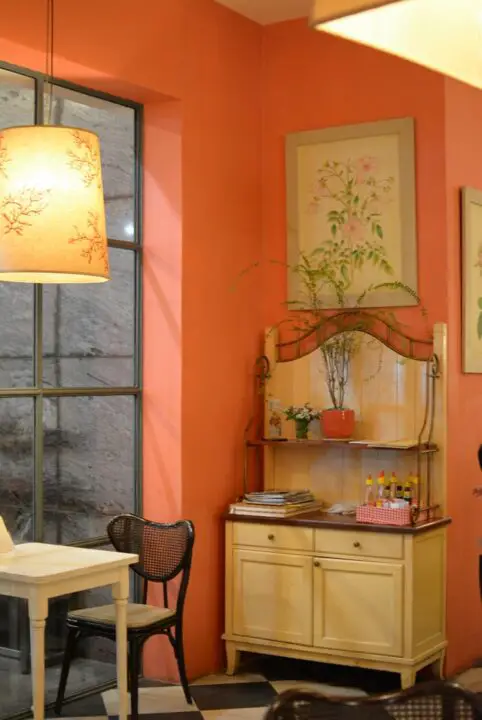 soft orange rustic wall decor ideas