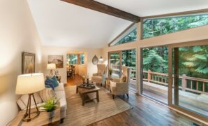 wooden living room gothic combination