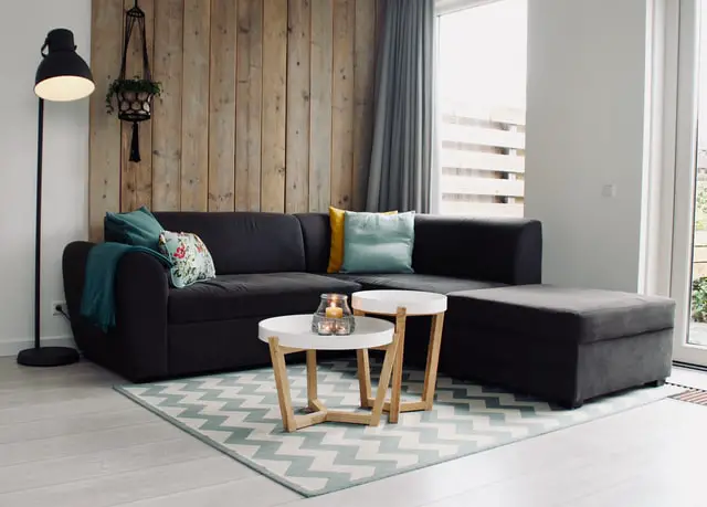 Black and Brown Living room furniture combination