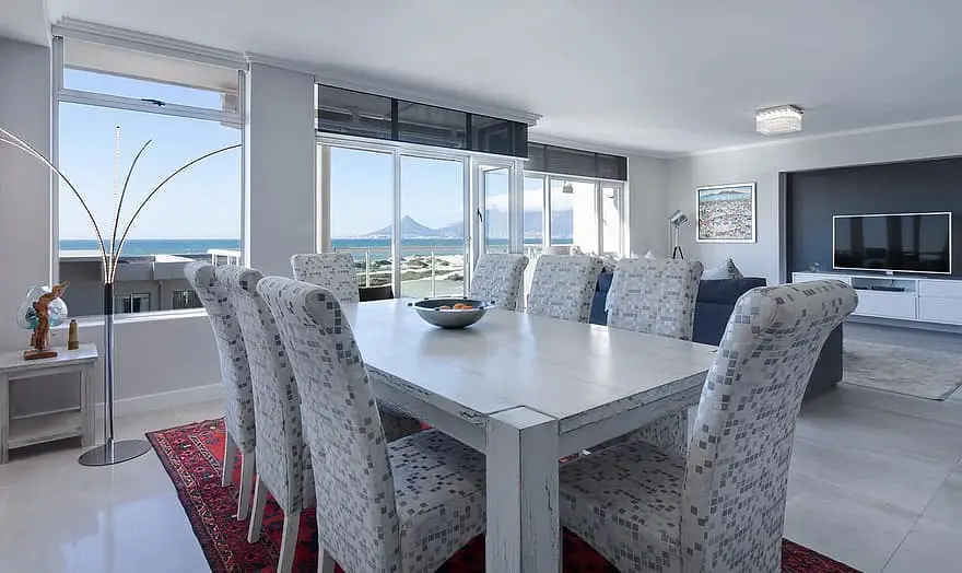 dining room living room modern white bright windows interior design window apartment