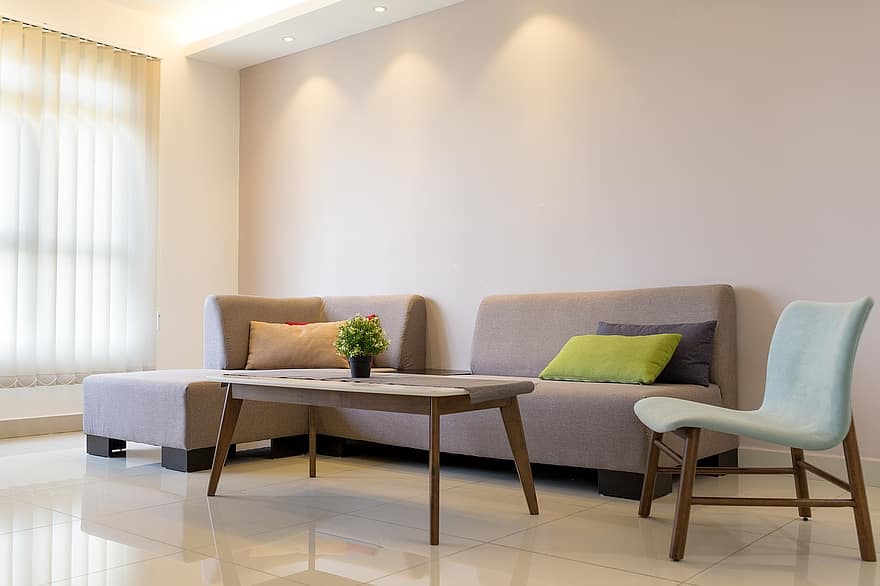 indoor living room interior home sofa furniture table decor modern