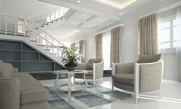 interior living room furniture neoclassical design luxury 3d white room