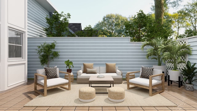 elegant modern backyard patio