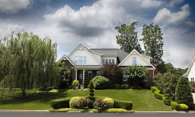 house residence home front exterior suburban house suburbs lawn grass