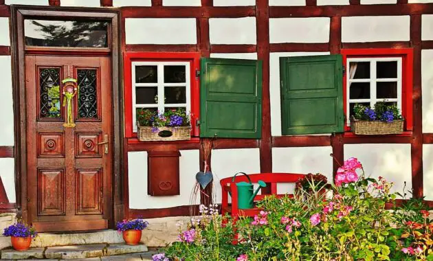 fachwerkhaus house facade architecture truss house facade window historically old