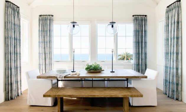 coastal dining table and bench