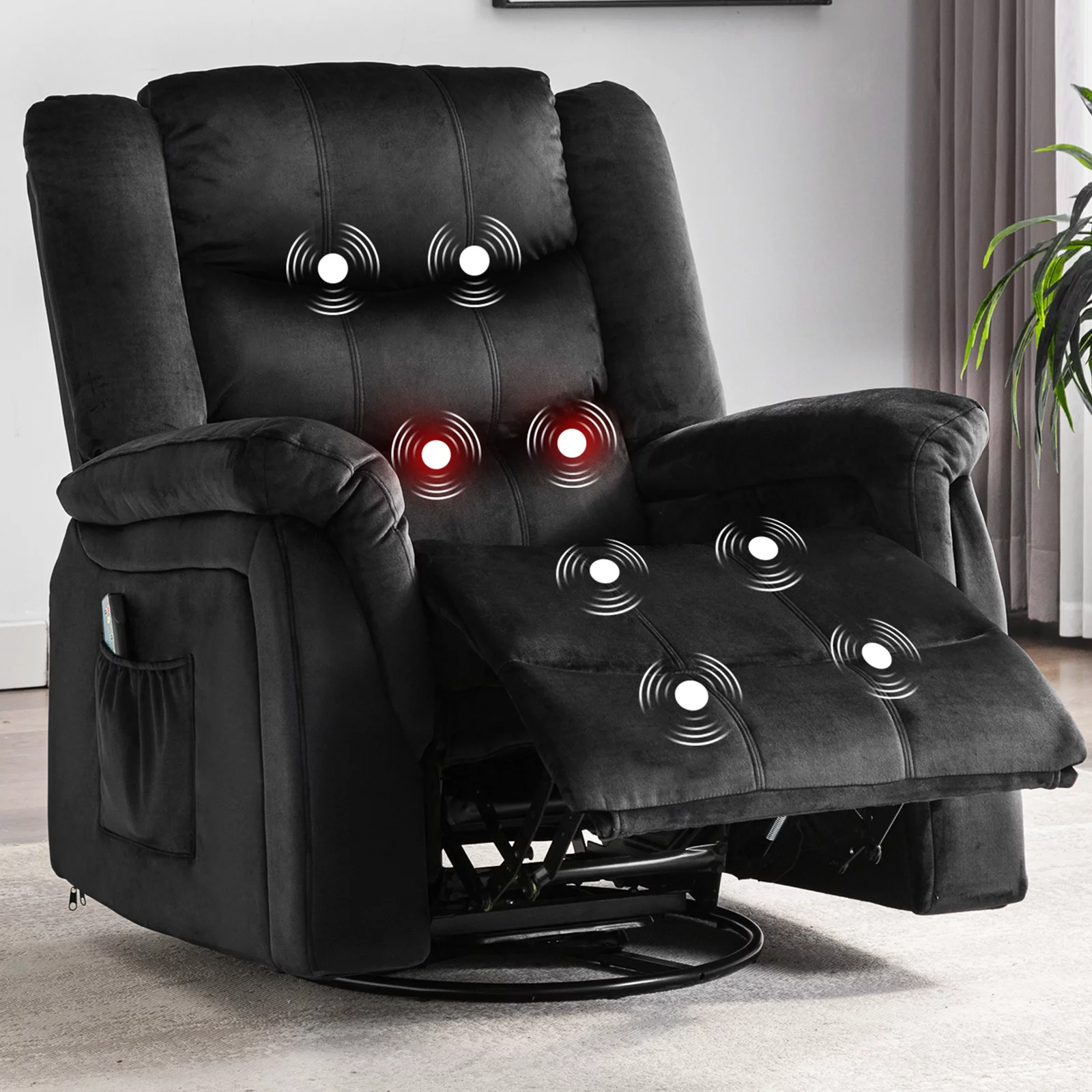 Lifestyle Power Recliner with Massage and Heat