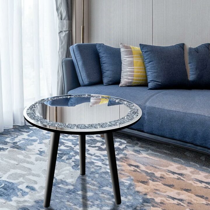 Mirrored Surface round coffee table