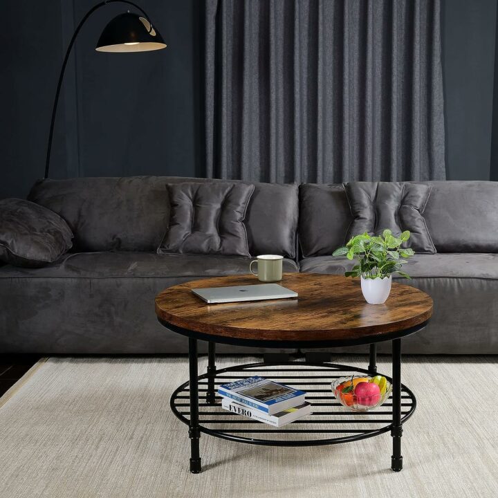 rustic round coffee table ideas