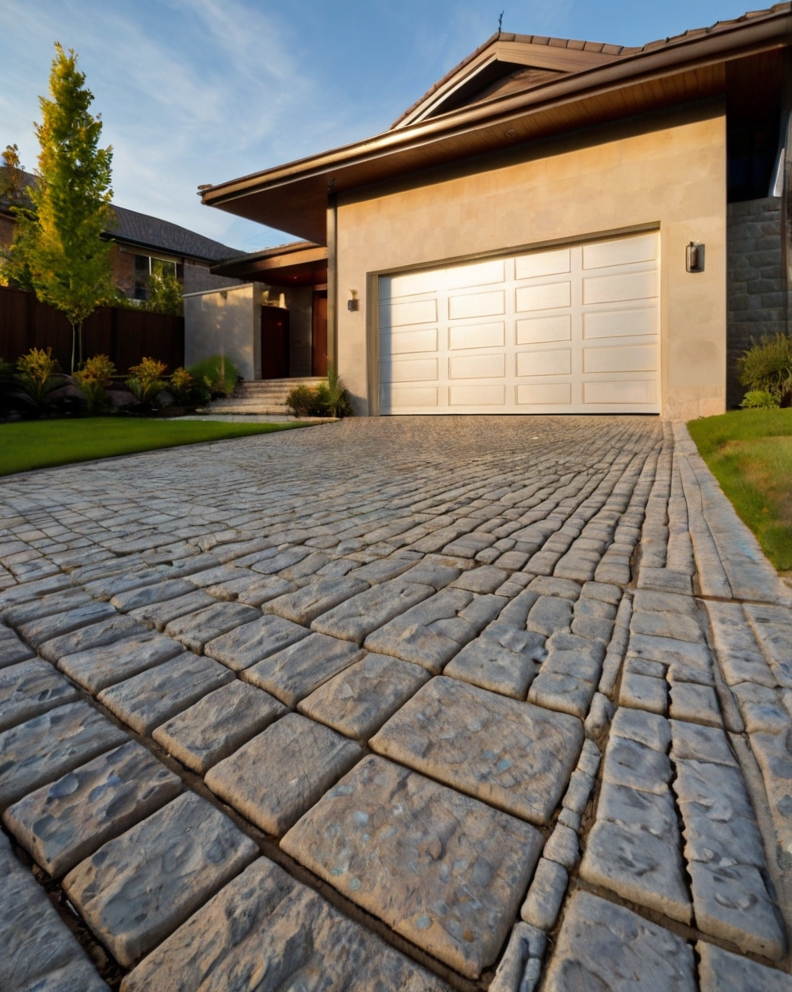 Stock Photography concrete house with Permeable Driveway Pavin 3 (1)