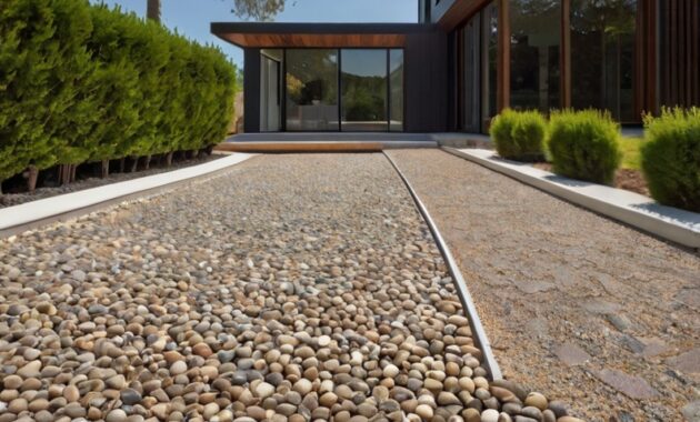 Stock Photography modern house with Permeable Driveway Paving 1 (4)