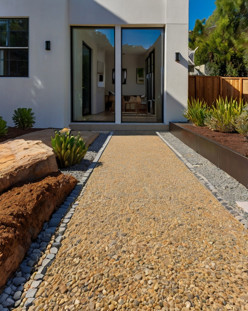 Stock Photography modern house with Permeable Driveway Paving 2 (3)