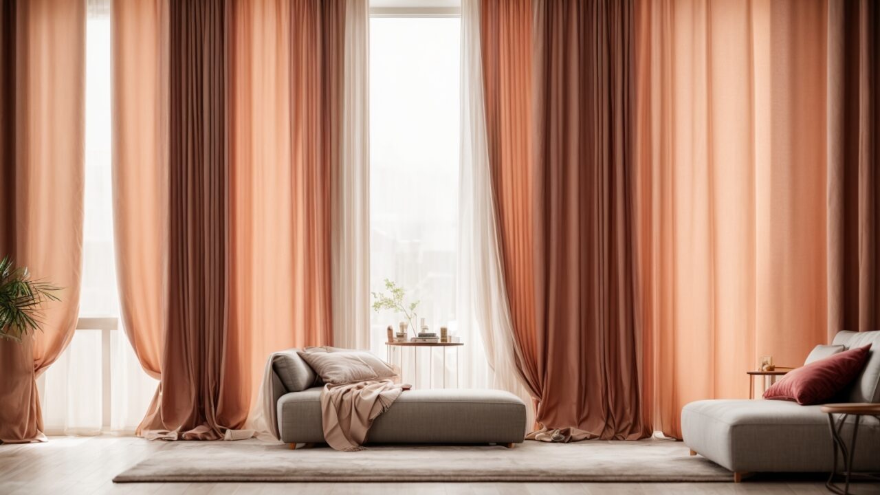 Default Curtains for minimalist soft bright Living Room with d 1