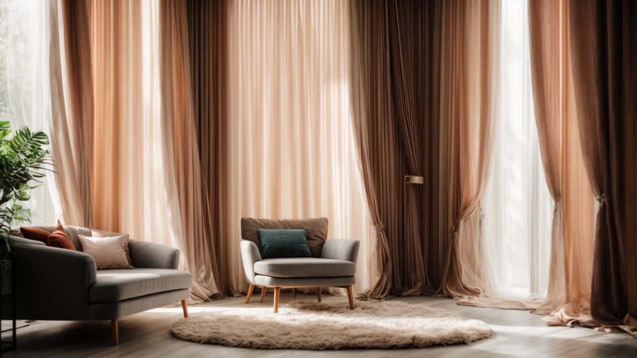 Default Curtains for minimalist soft bright and dark Living Ro 2