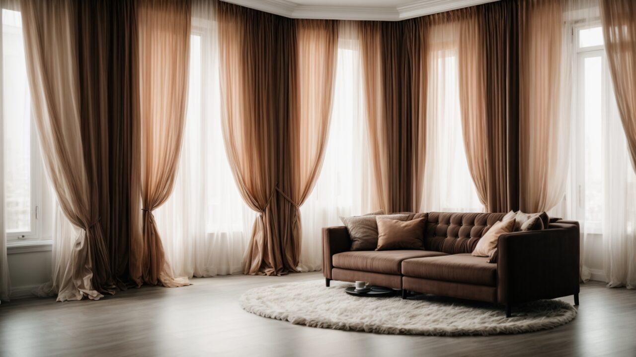 Default Curtains for minimalist soft bright and dark Living Ro 3