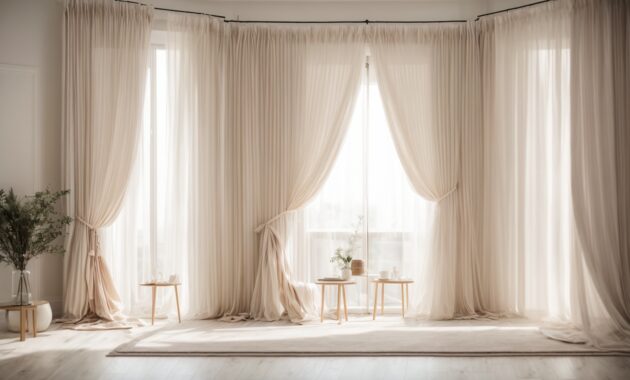 Default Curtains for minimalist soft white Living Room with de 0
