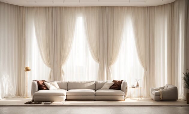 Default Curtains for minimalist soft white Living Room with de 1