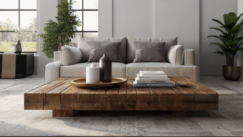 Default Barnwood rustic coffee table in the wide angle minimal 2