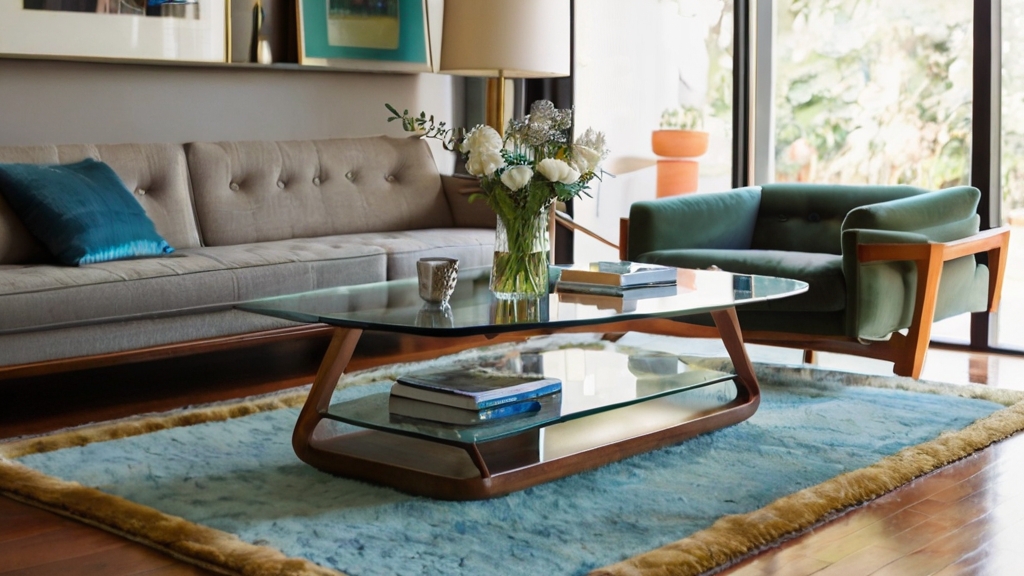 Default Glass Mid Century Coffee Table Wide Angle living room 1