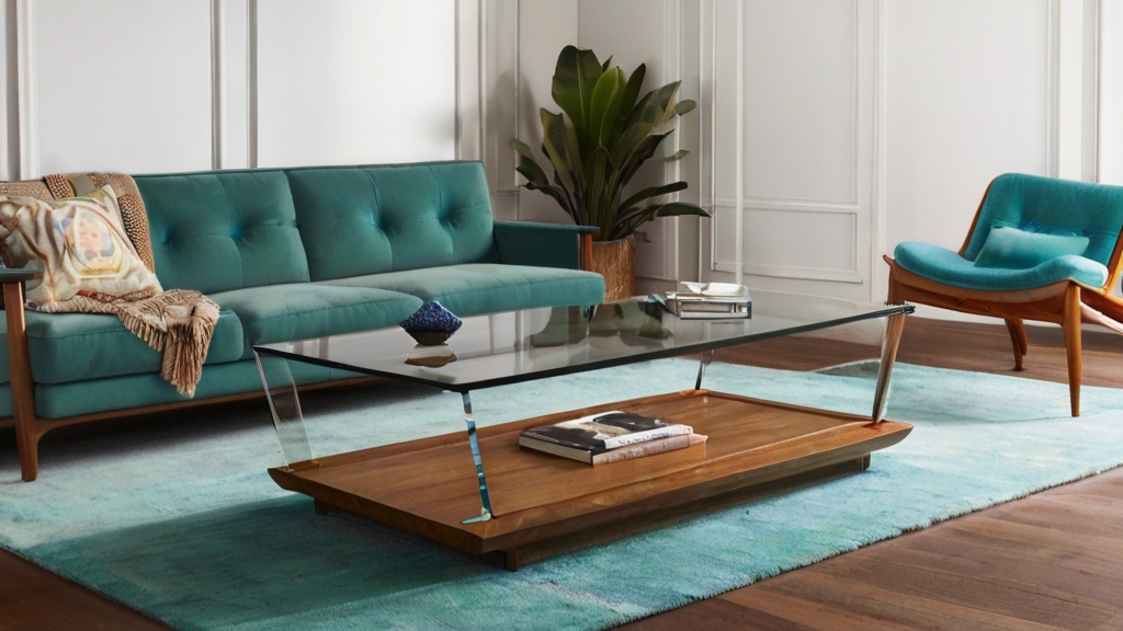Default Glass Mid Century Coffee Table Wide Angle living room 3