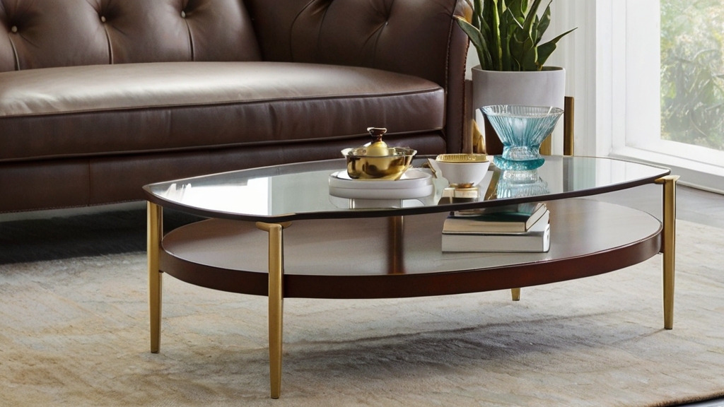 Default MidCentury Coffee Table Luxe LeatherAdd a touch of sop 1