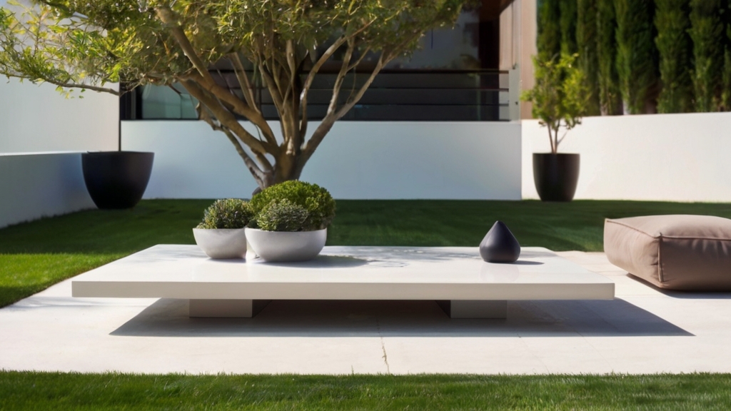 Default Outdoor minimalist Coffee Table with beautiful minimal 0
