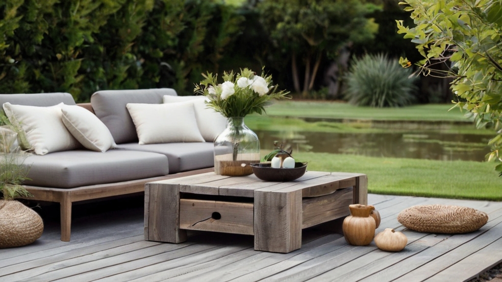 Default Outdoor rustic Coffee Table with beautiful minimalist 2