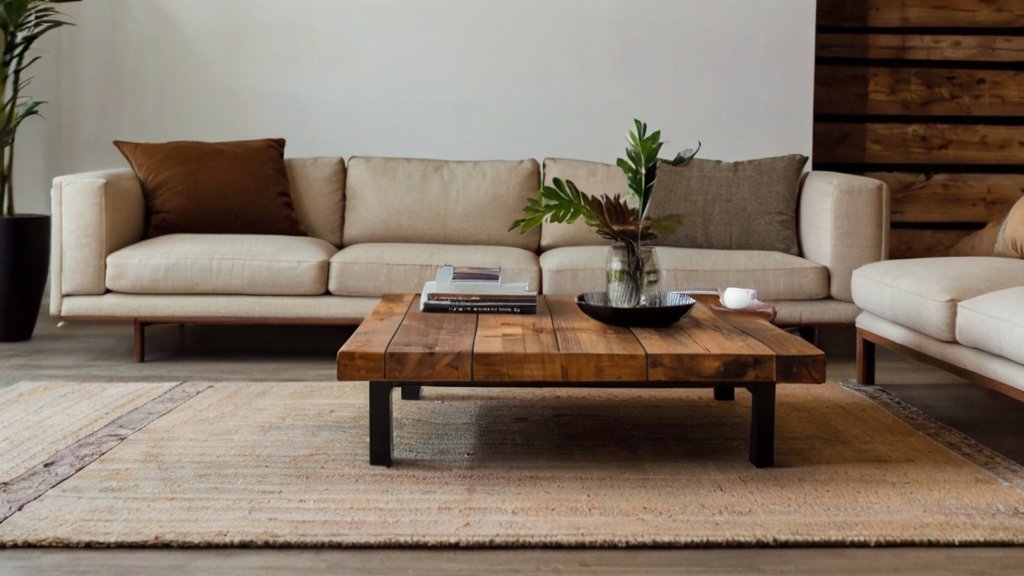 Default Reclaimed wood coffee table in warmth and natural wide 1