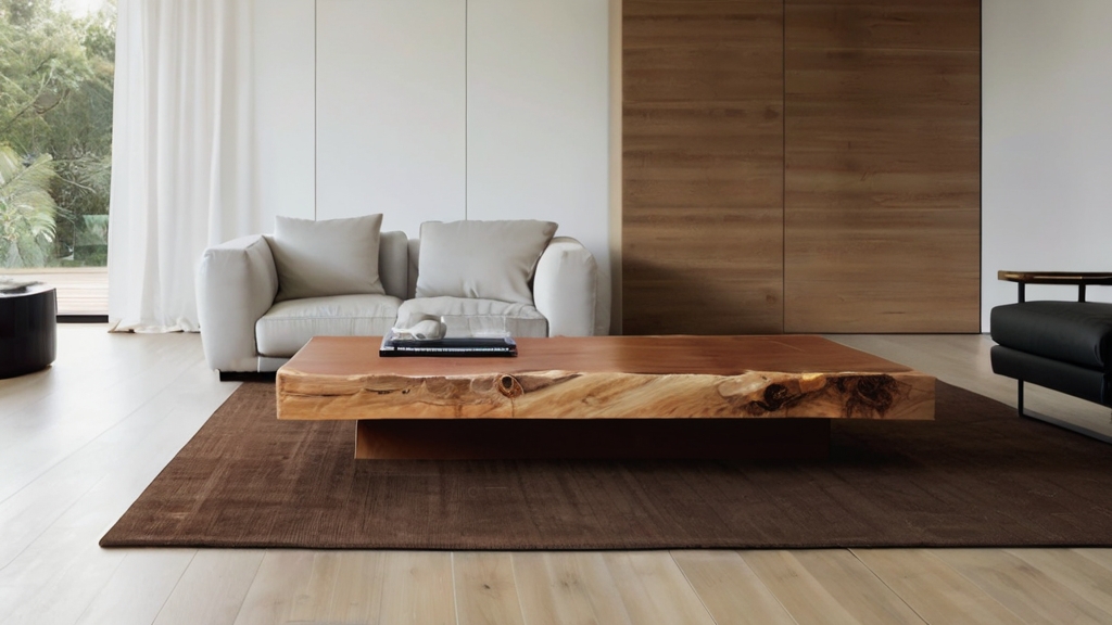 Default Slab Wood coffee table in the wide angle modern and wa 2