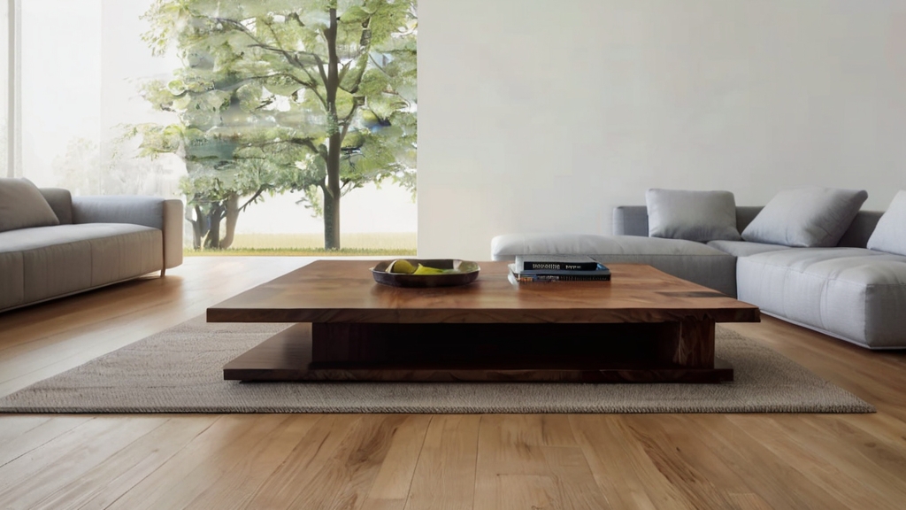 Default Slab Wood coffee table in the wide angle modern and wa 3