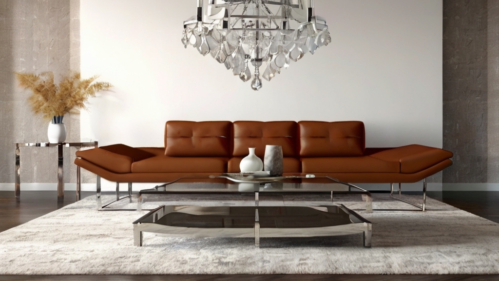 Default Stunning MidCentury Coffee Table with glass and chrome 1
