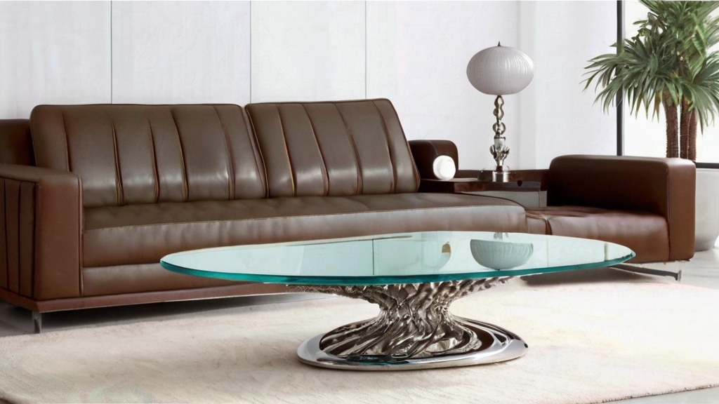 Default Stunning MidCentury Coffee Table with glass and chrome 3 1