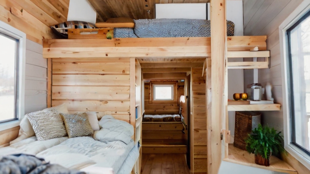 Default Tiny House Interior with Loft Beds Create a dedicated 1 1