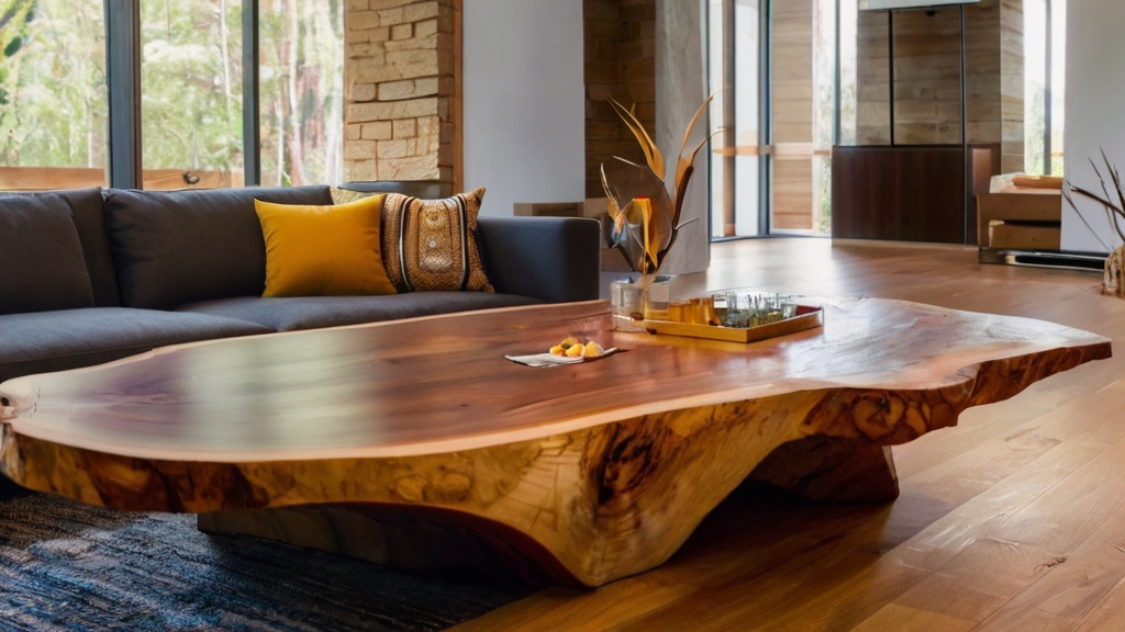 Default live edge wood coffee table in warmth and natural wide 2