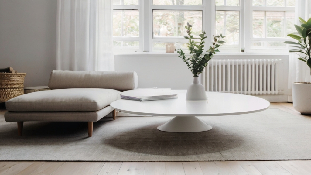 Default minimalist scandinavian coffee table in wide angle liv 1