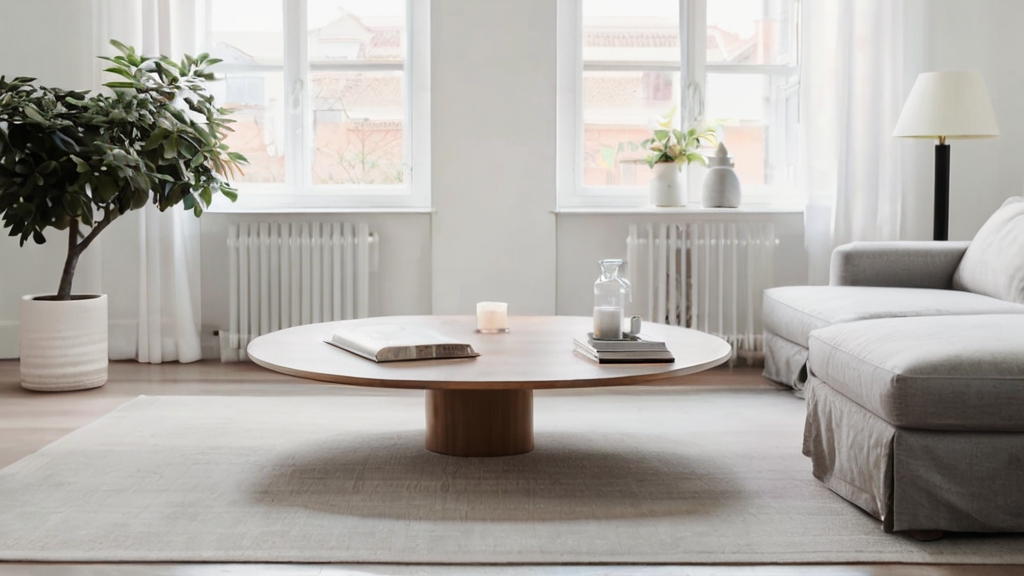 Default minimalist scandinavian coffee table in wide angle liv 2