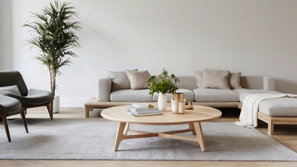 Default minimalist scandinavian coffee table in wide angle liv 3