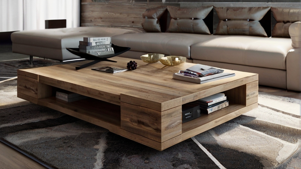 Default perfect lift coffee table rustic minimalist wide angle 1