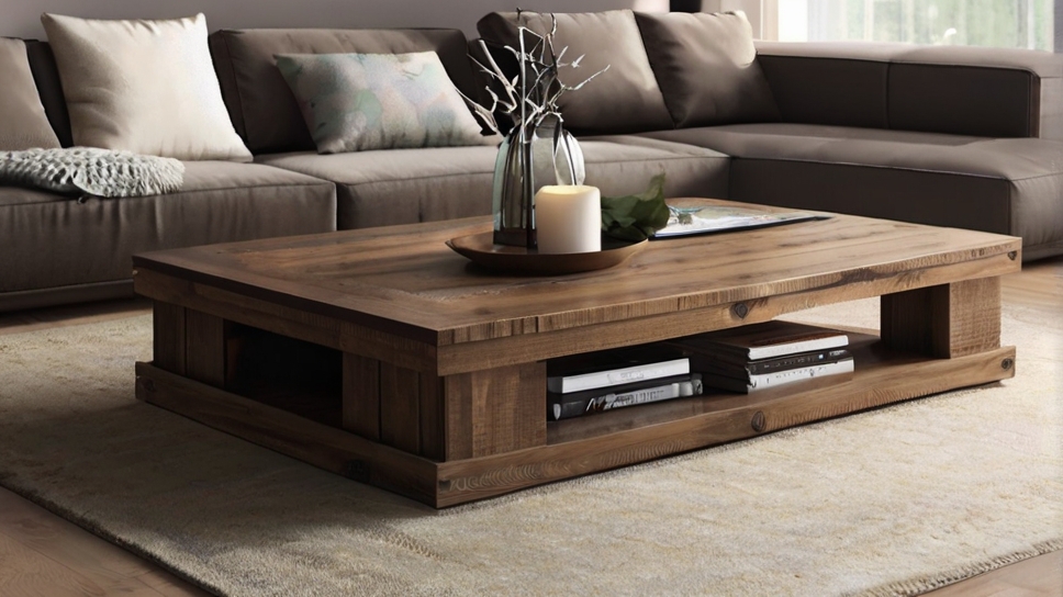 Default perfect lift coffee table rustic minimalist wide angle 3