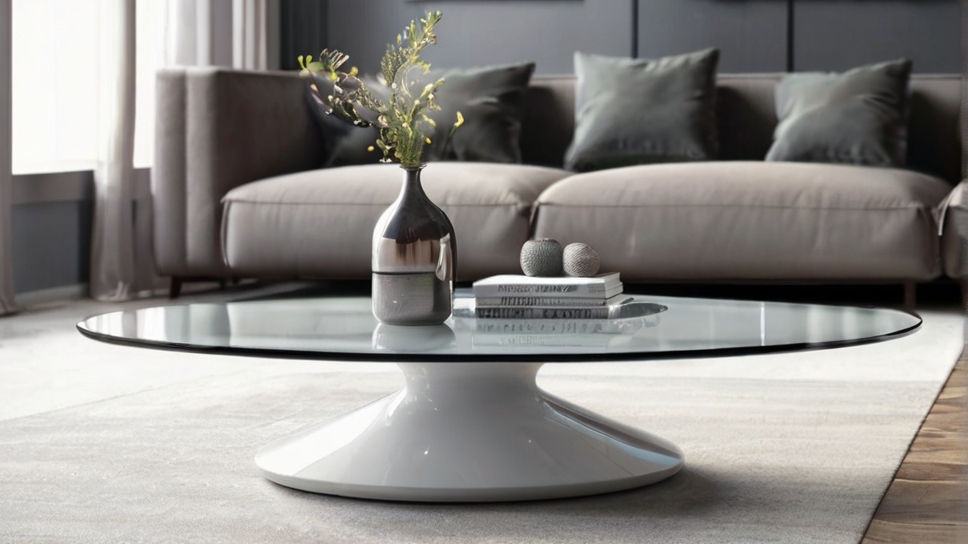 Default round glass coffee table minimalist wide angle living 0