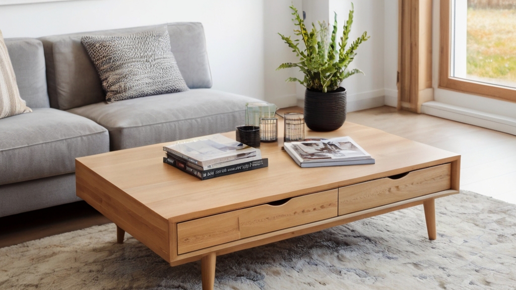 Default scandinavian coffee table with storage solutions In m 1
