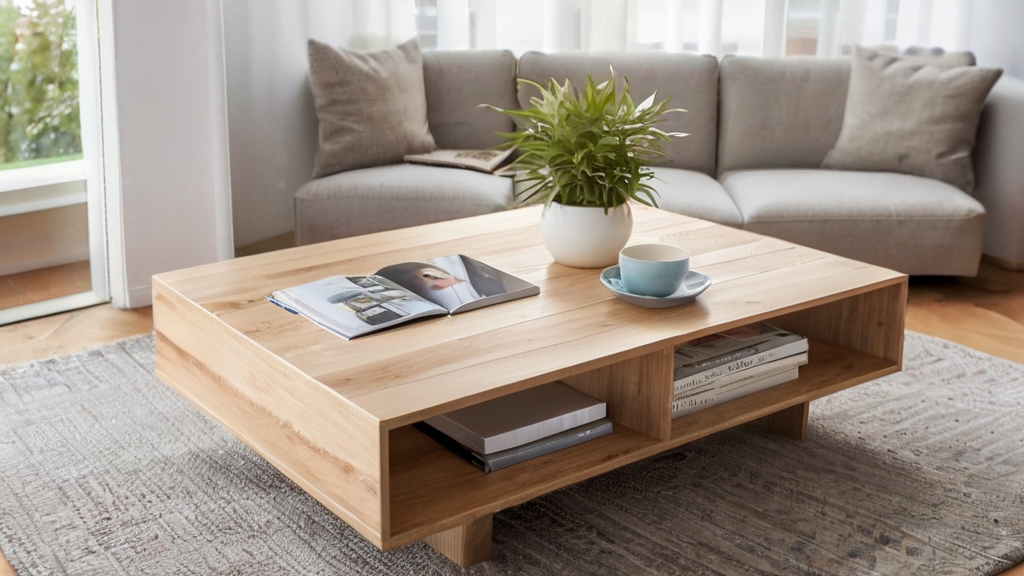 Default scandinavian coffee table with storage solutions In m 2