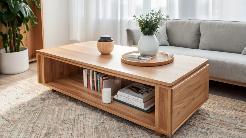 Default scandinavian coffee table with storage solutions In m 3